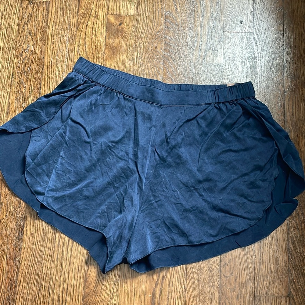 Lunya Navy Silk Shorts
